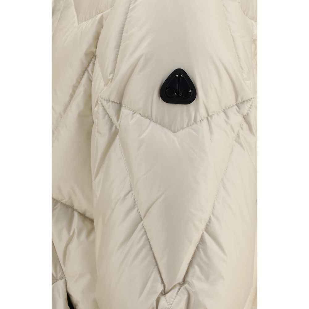 Beige Nylon Full-Length Jacket