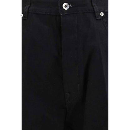 Black Cotton Flared Jeans