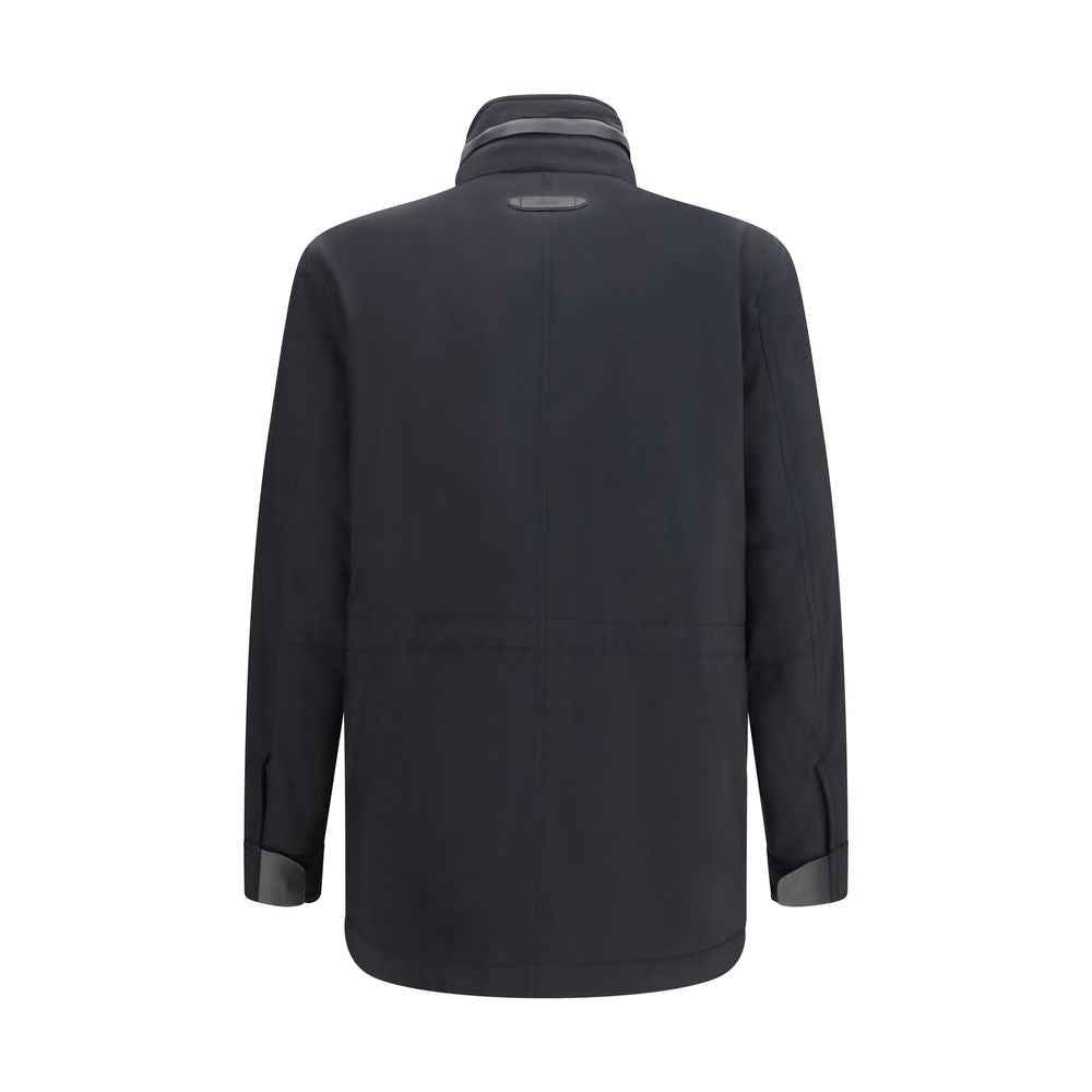 Blue Wool Oves Aries Full-Length Jacket