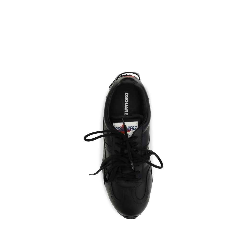 Black Calf Leather Bos Taurus Athletic Sneakers