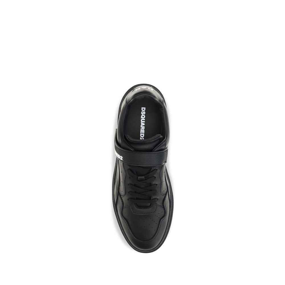 Black Calf Leather Bos Taurus Athletic Sneakers
