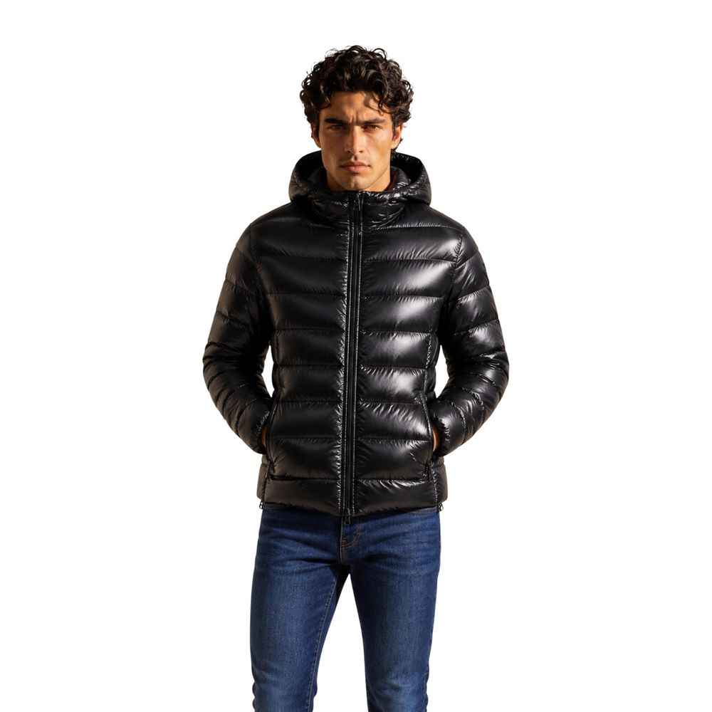 Black Polyamide Full-Length Jacket