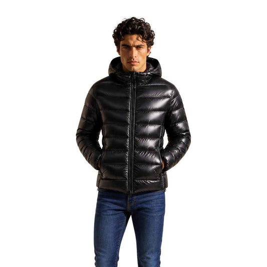 Black Polyamide Full-Length Jacket