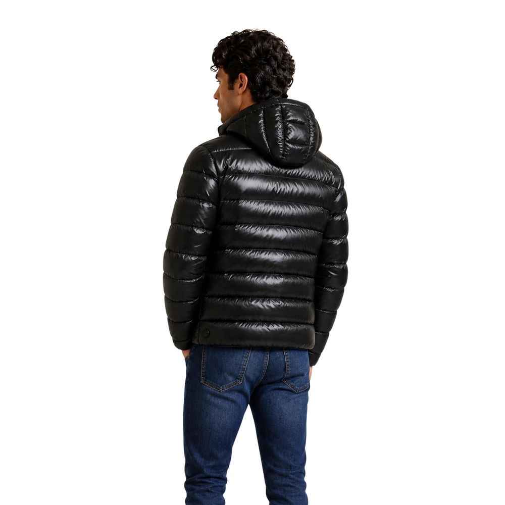 Black Polyamide Full-Length Jacket