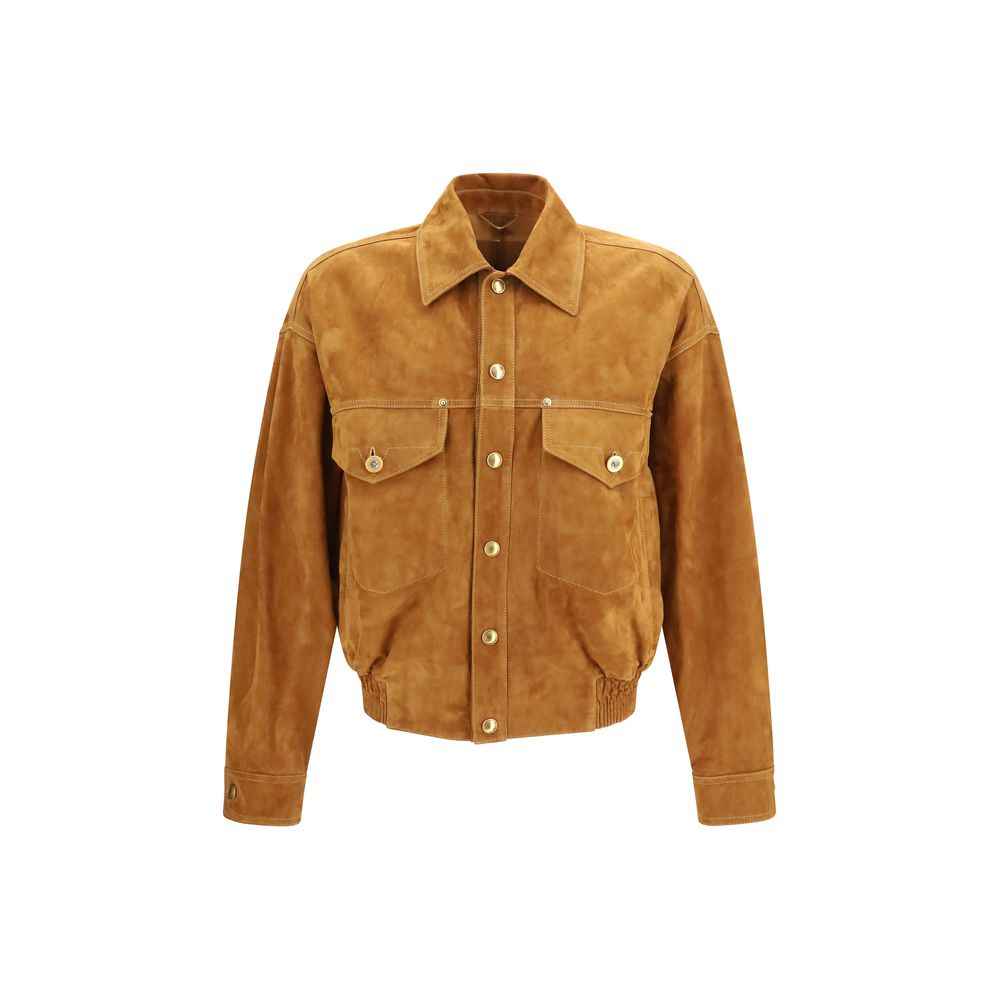 Brown Lamb Ovis Aries Aries Leather Jacket