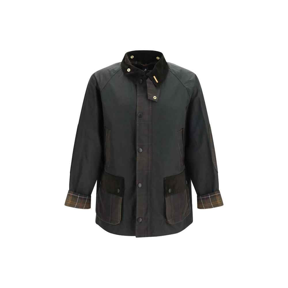 Bicolor Cotton Full-Length Jacket