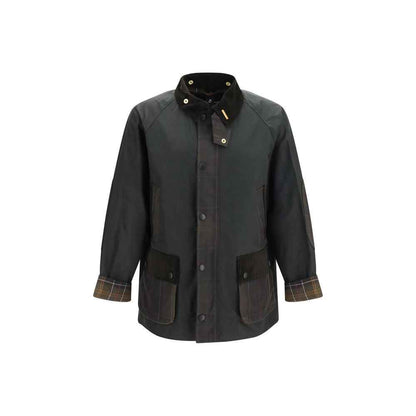 Bicolor Cotton Full-Length Jacket