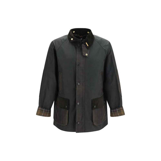 Bicolor Cotton Full-Length Jacket