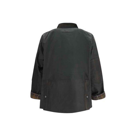 Bicolor Cotton Full-Length Jacket