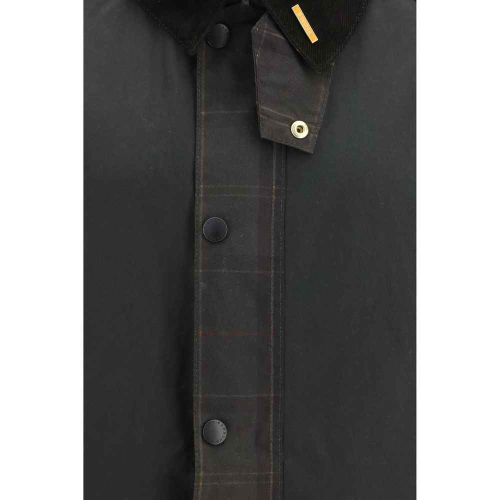 Bicolor Cotton Full-Length Jacket
