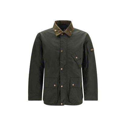 Bicolor Cotton Full-Length Jacket