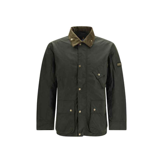 Bicolor Cotton Full-Length Jacket