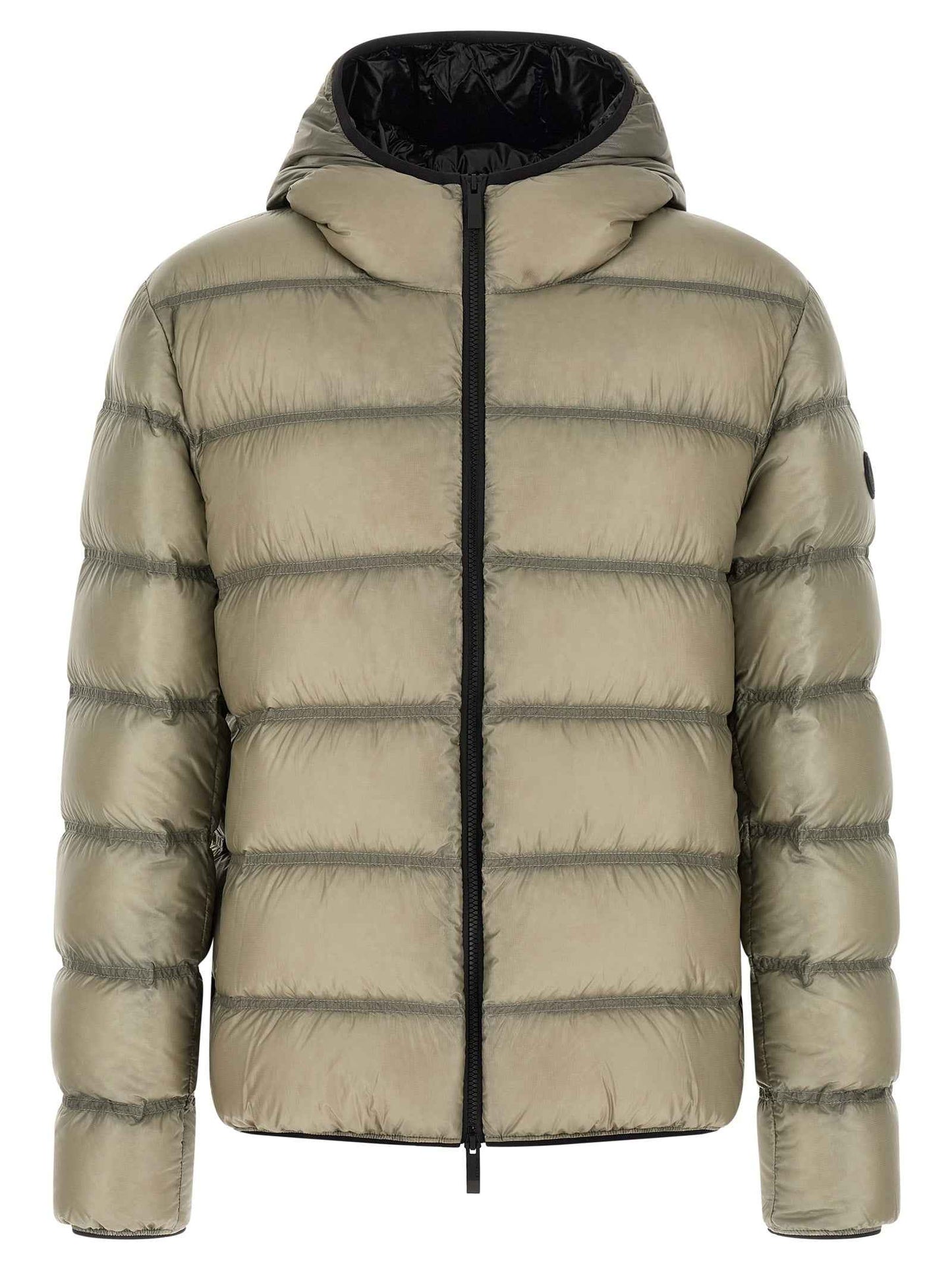 Beige Polyamide Full-Length Jacket
