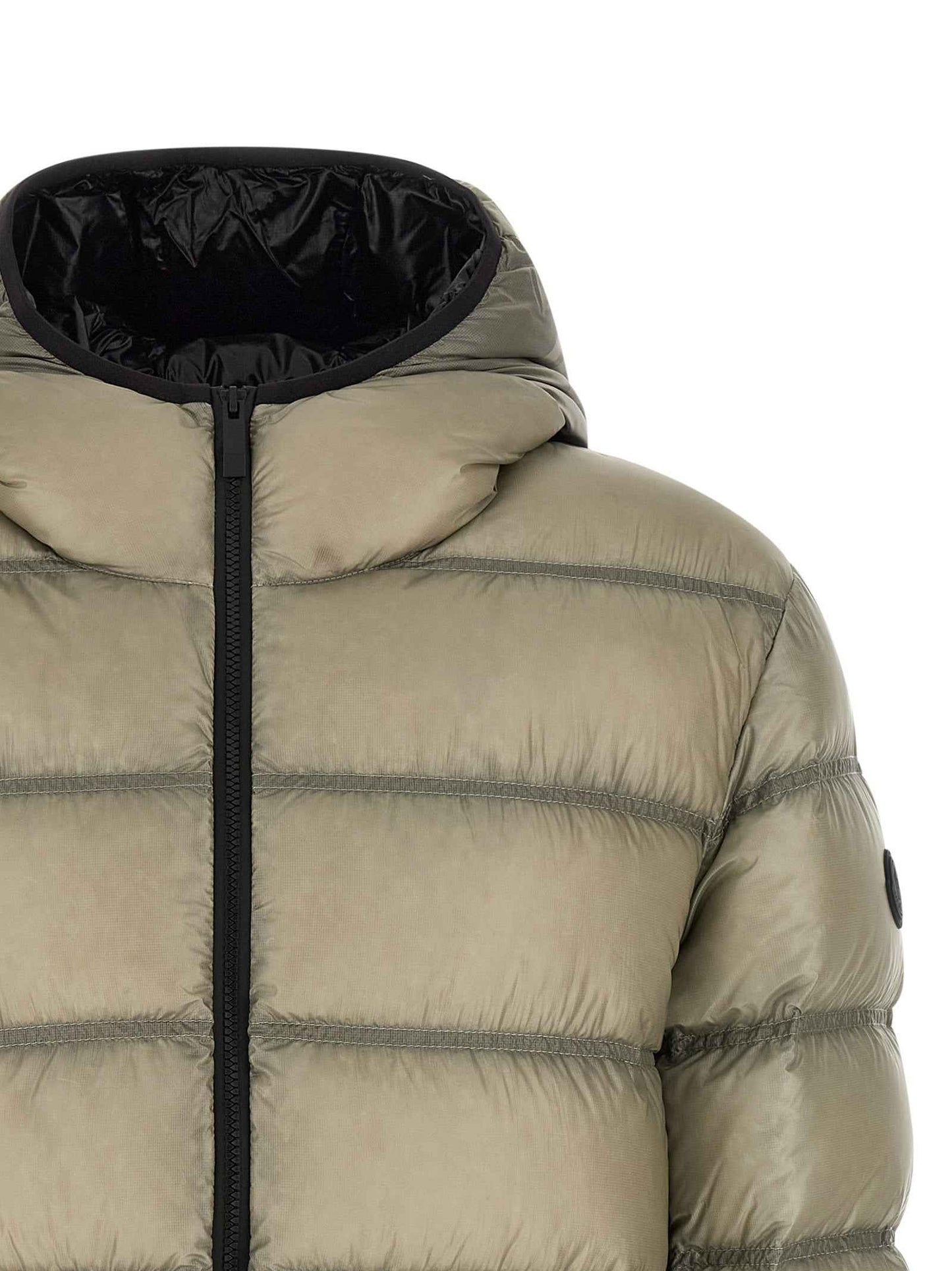 Beige Polyamide Full-Length Jacket