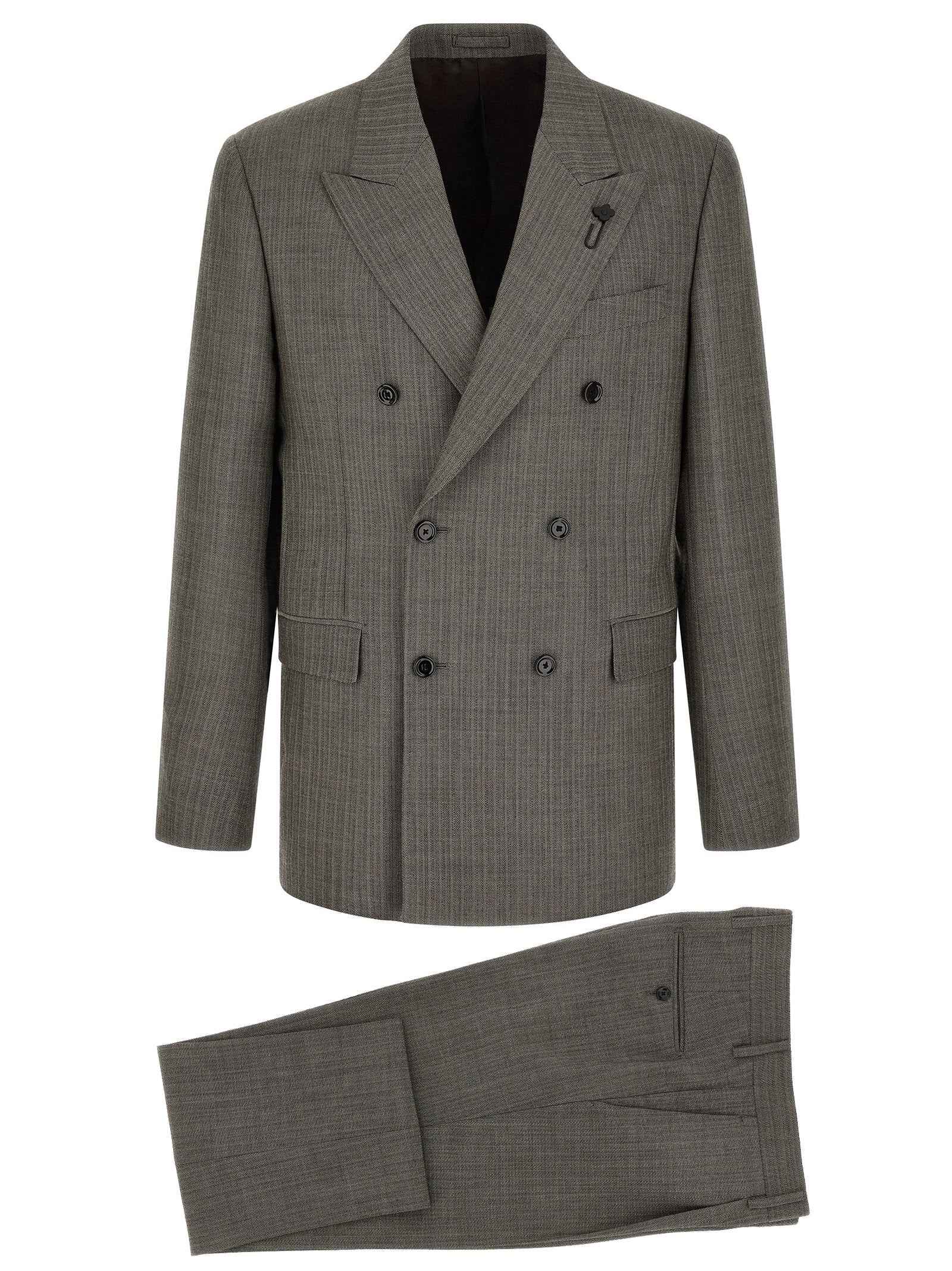 Gray Virgin Wool Two-Piece Suit