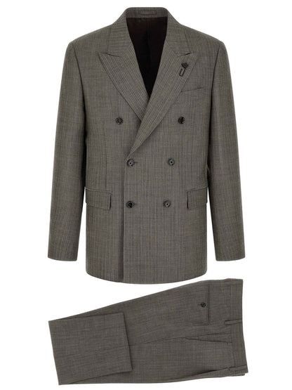Gray Virgin Wool Two-Piece Suit
