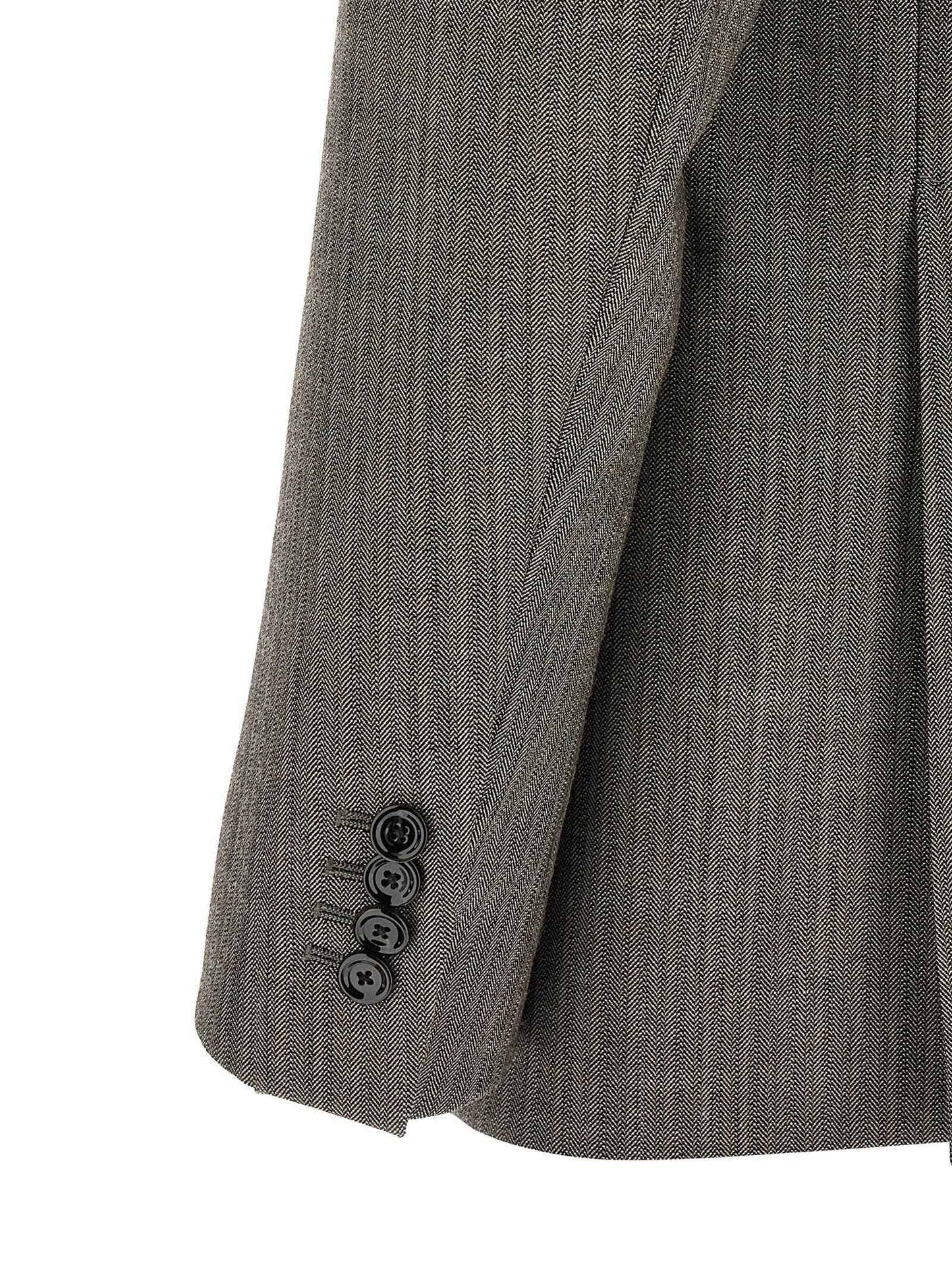 Gray Virgin Wool Two-Piece Suit