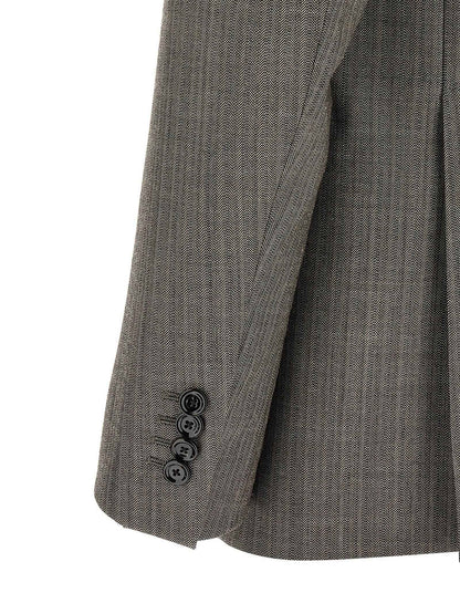 Gray Virgin Wool Two-Piece Suit