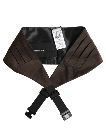 Dark Brown 100% Silk Belt Waist Cummerbund