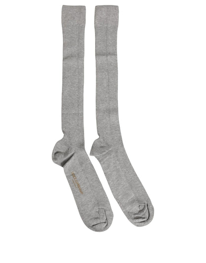 Men Gray Viscose Over The Calf Accessory Socks