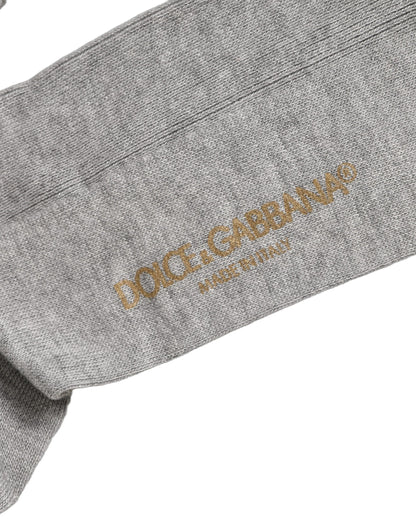 Men Gray Viscose Over The Calf Accessory Socks