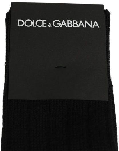 Black DG Logo Print Over The Calf Accessory Socks