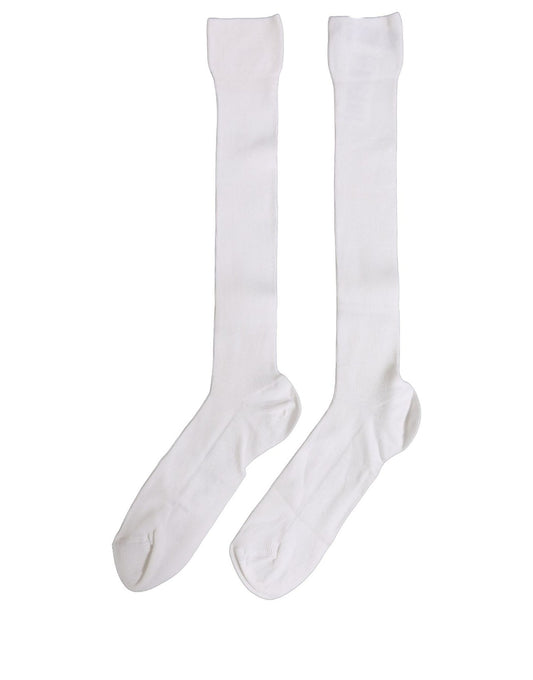 Men White Viscose Over The Calf Accessory Socks