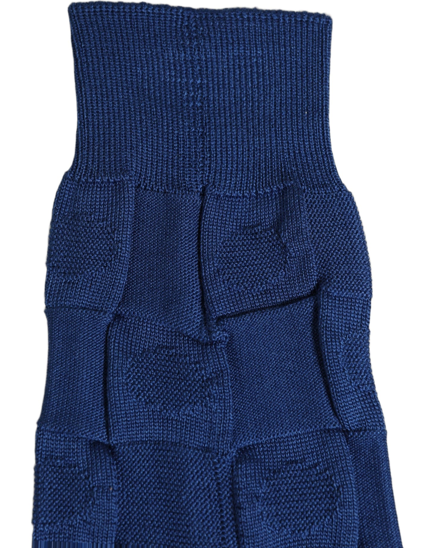 Royal Blue Checkered Silk Mid Calf Accessory Socks