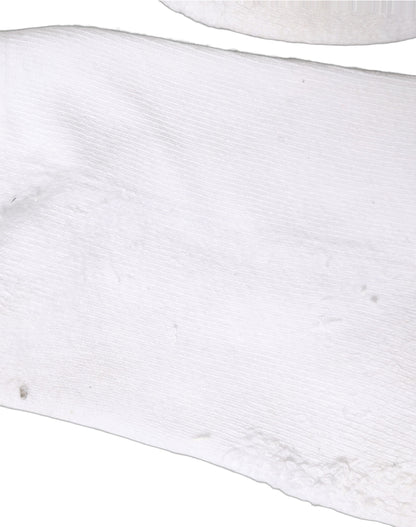 Men White DGVIB3 Cotton Mid Calf Accessory Socks