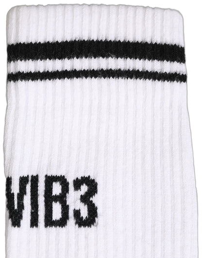 Men White DGVIB3 Cotton Mid Calf Accessory Socks