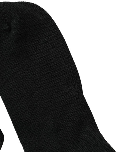 Black Sequin Cotton Knit Mid Calf Accessory Socks