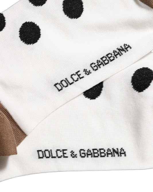 White Polka Dot Over The Calf Accessory Socks