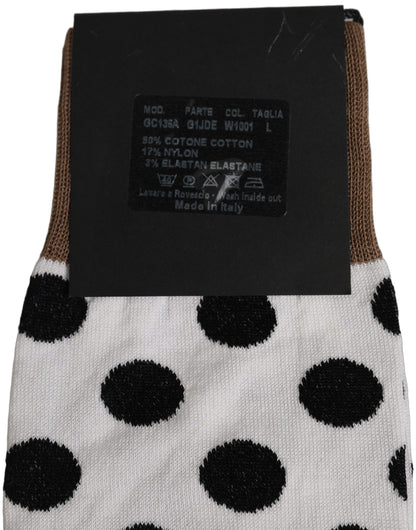 White Polka Dot Over The Calf Accessory Socks