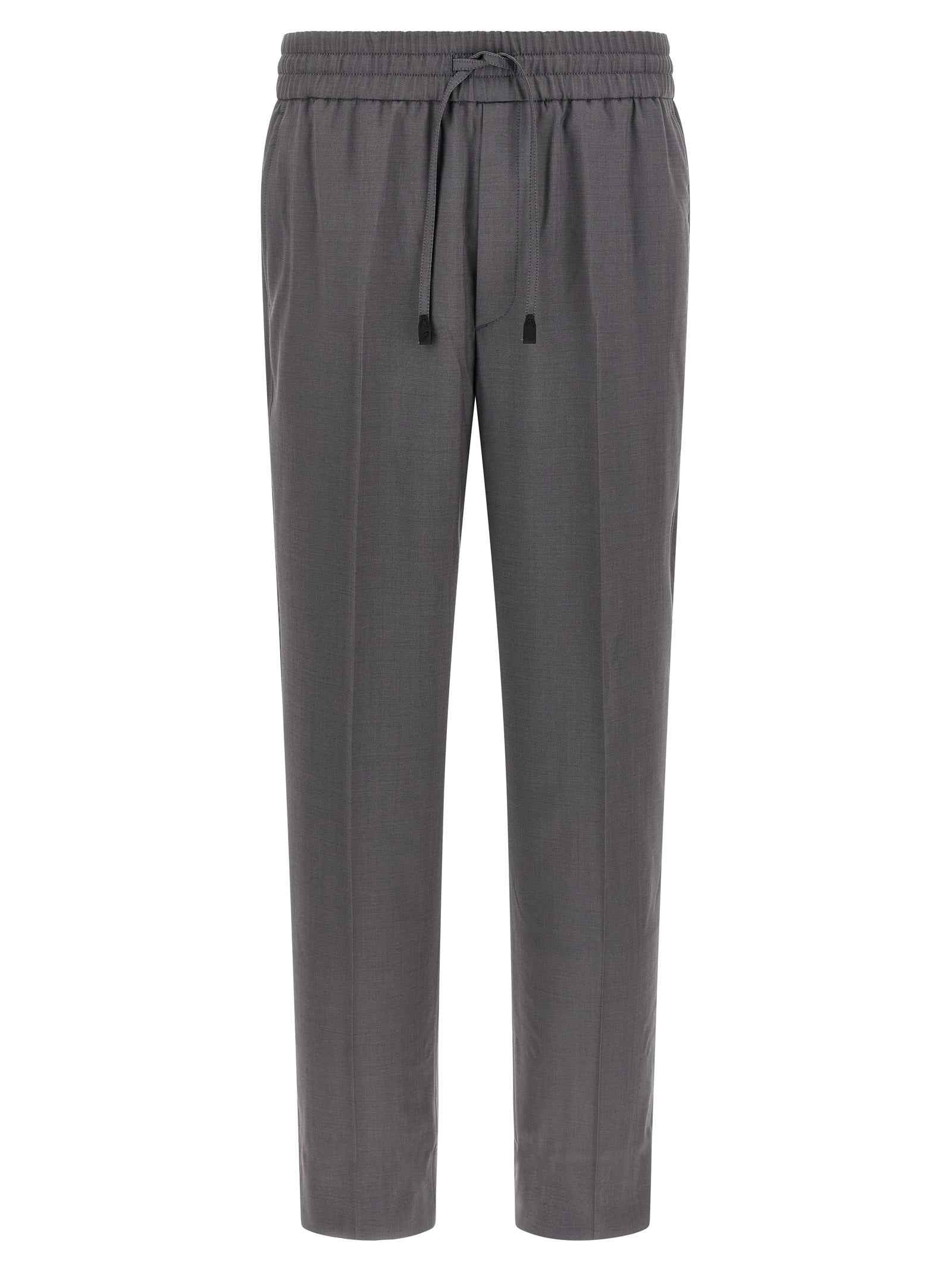 Gray Wool Casual Pants
