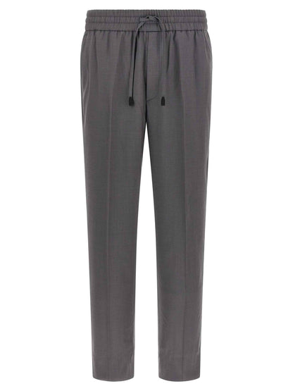 Gray Wool Casual Pants