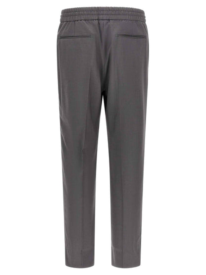 Gray Wool Casual Pants