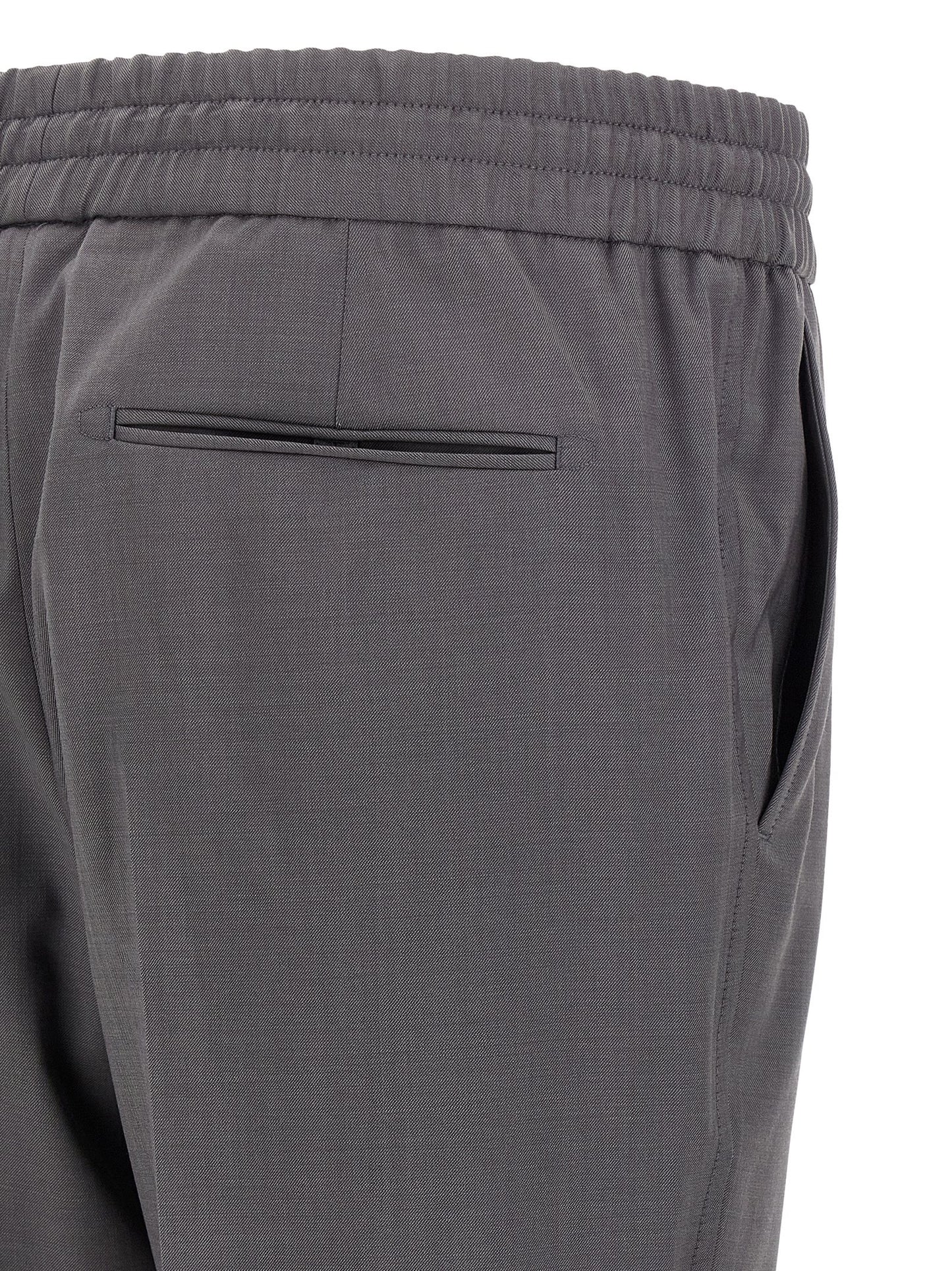 Gray Wool Casual Pants