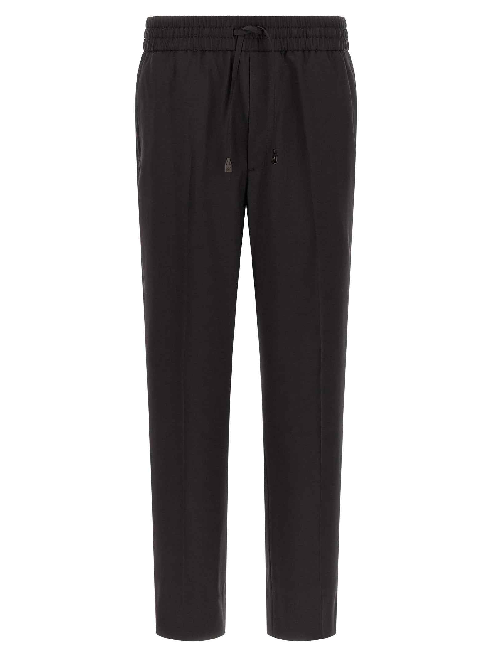 Brown Wool Casual Pants