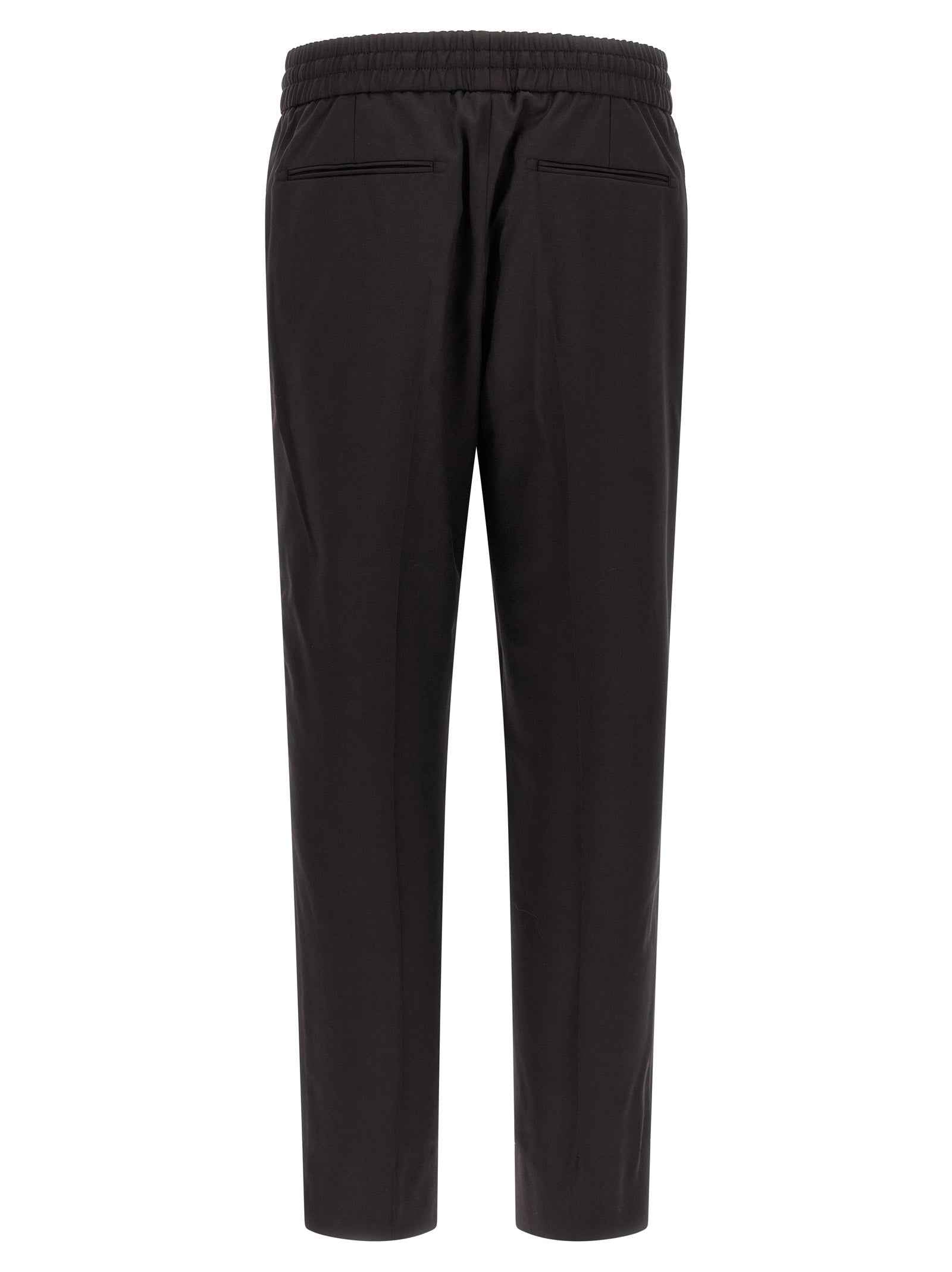 Brown Wool Casual Pants