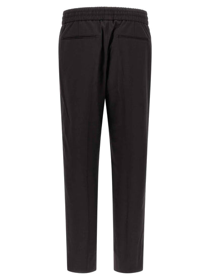 Brown Wool Casual Pants