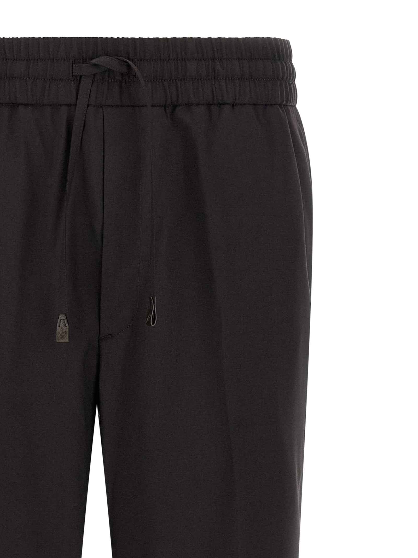 Brown Wool Casual Pants