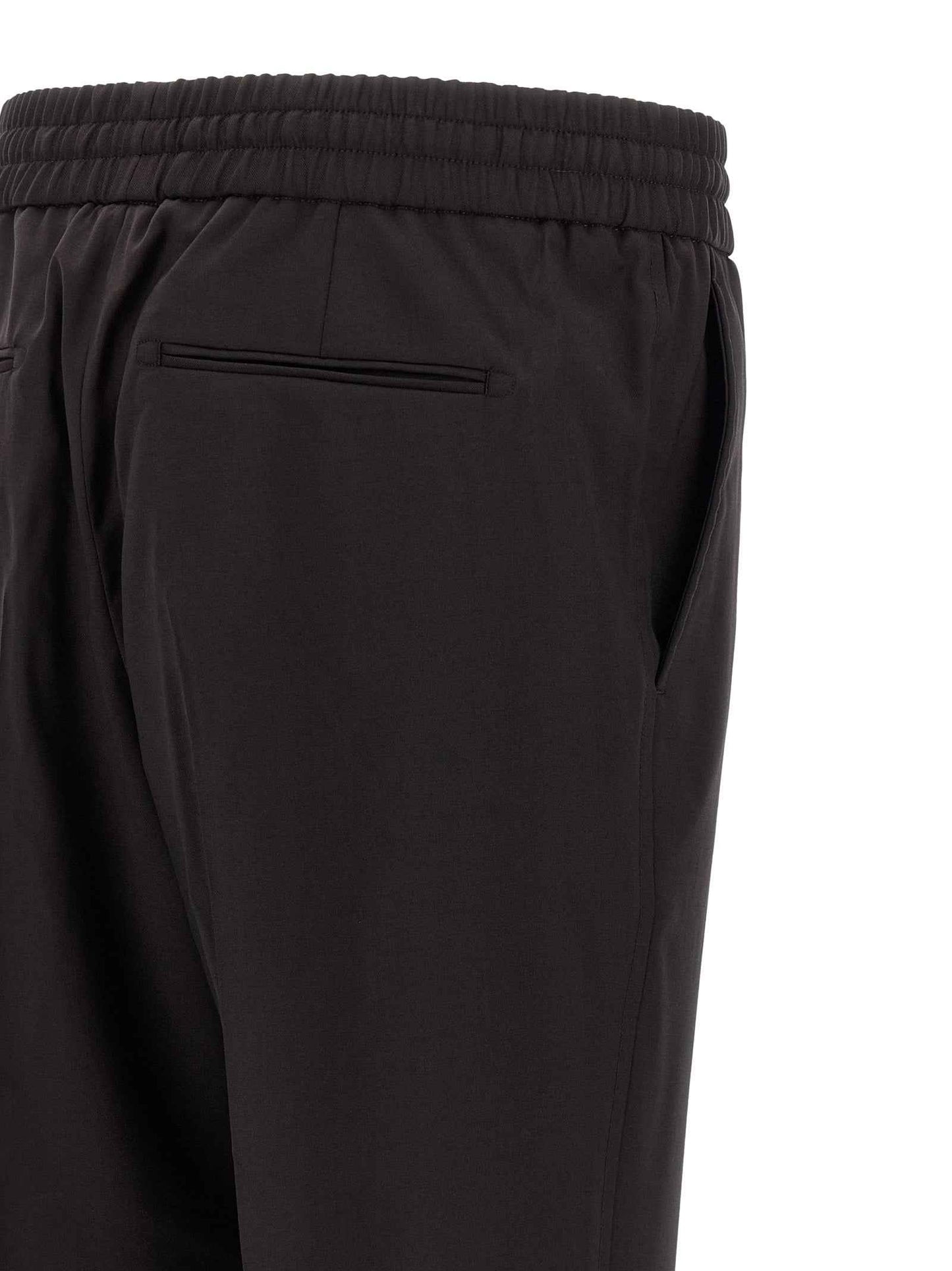 Brown Wool Casual Pants