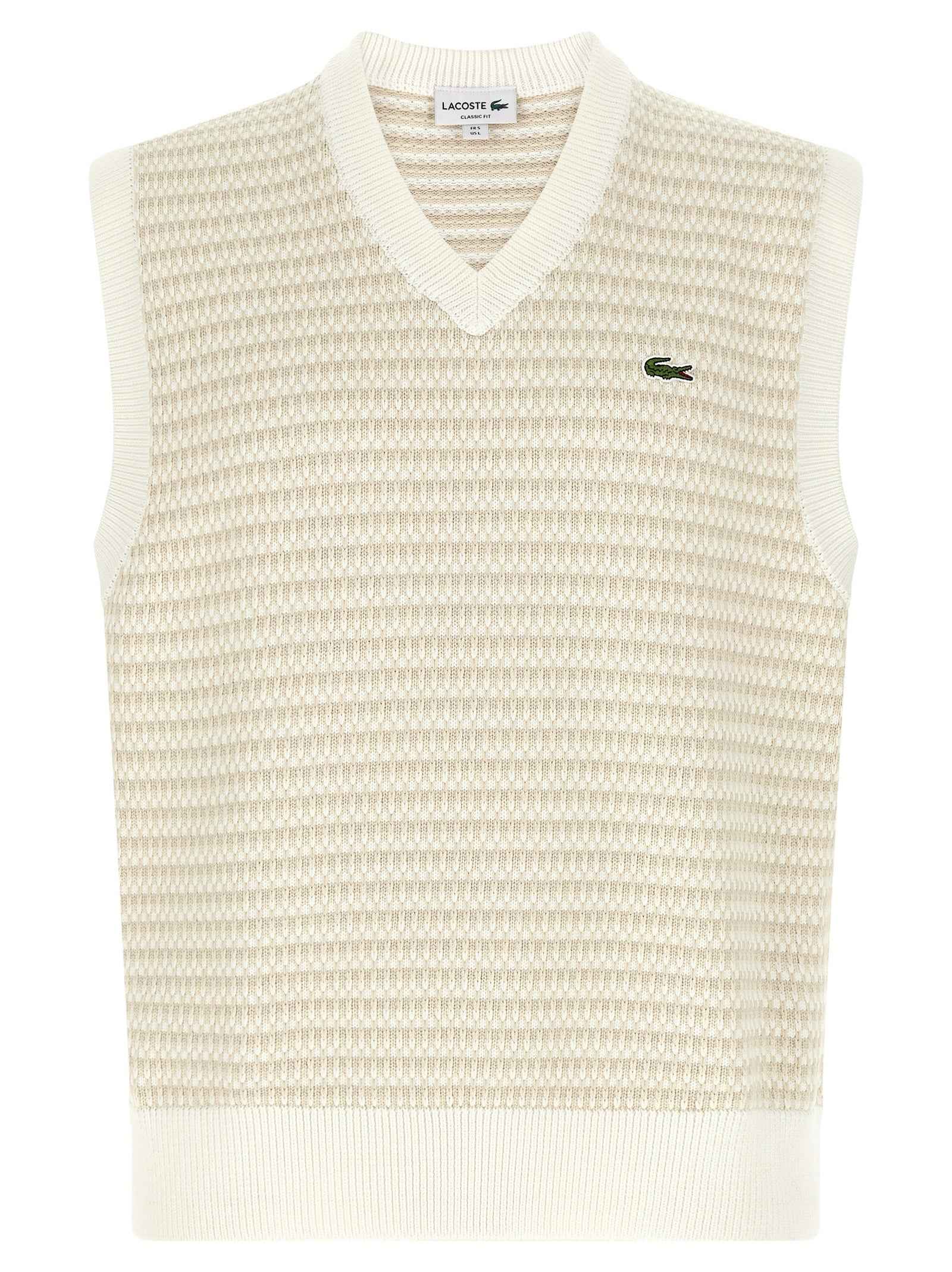 Beige Cotton Sleeveles Sweater
