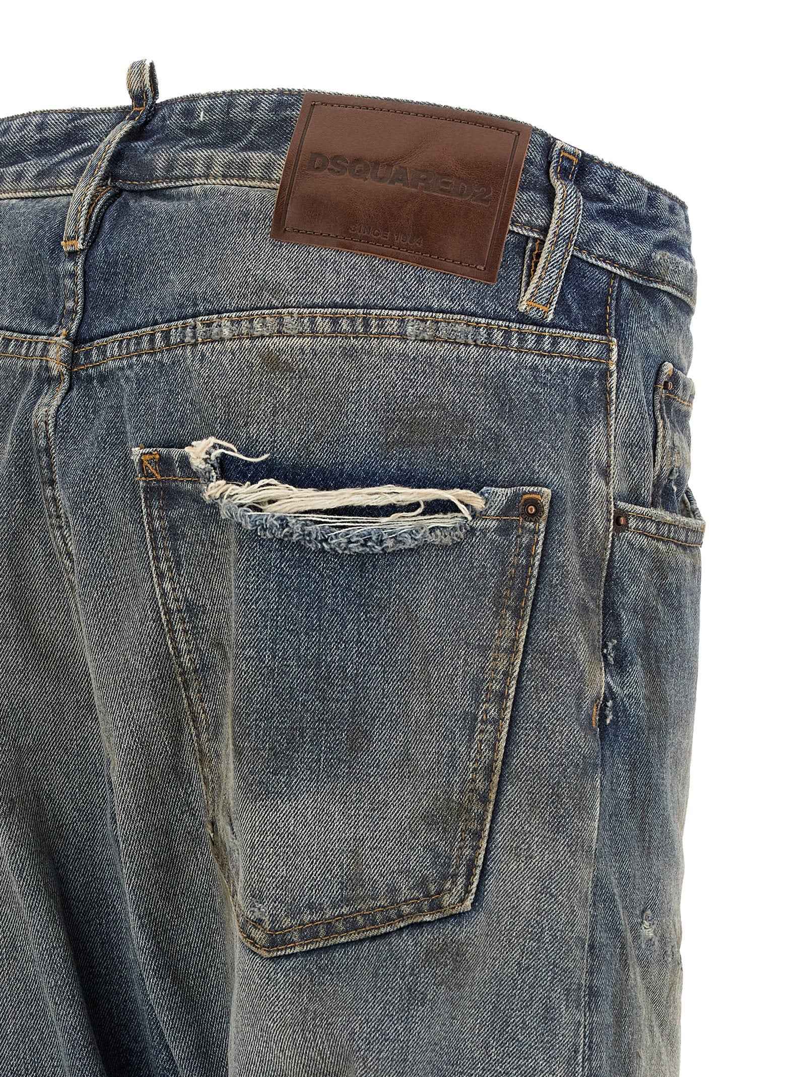 Blue Cotton Relaxed Fit Jeans
