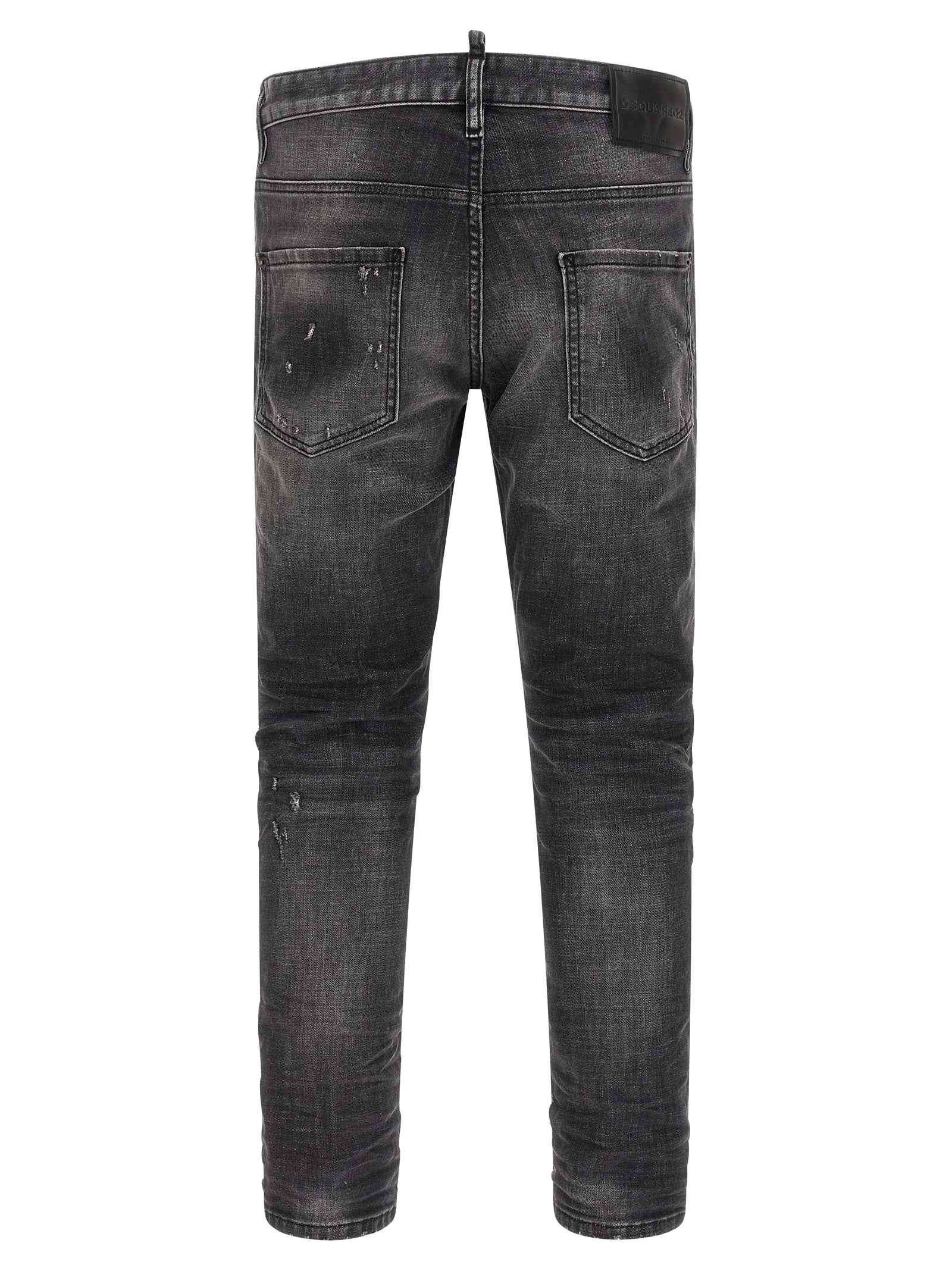 Gray Cotton Skinny Jeans