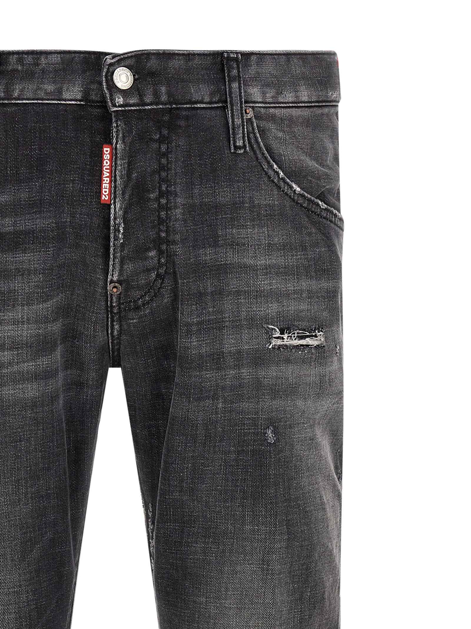 Gray Cotton Skinny Jeans