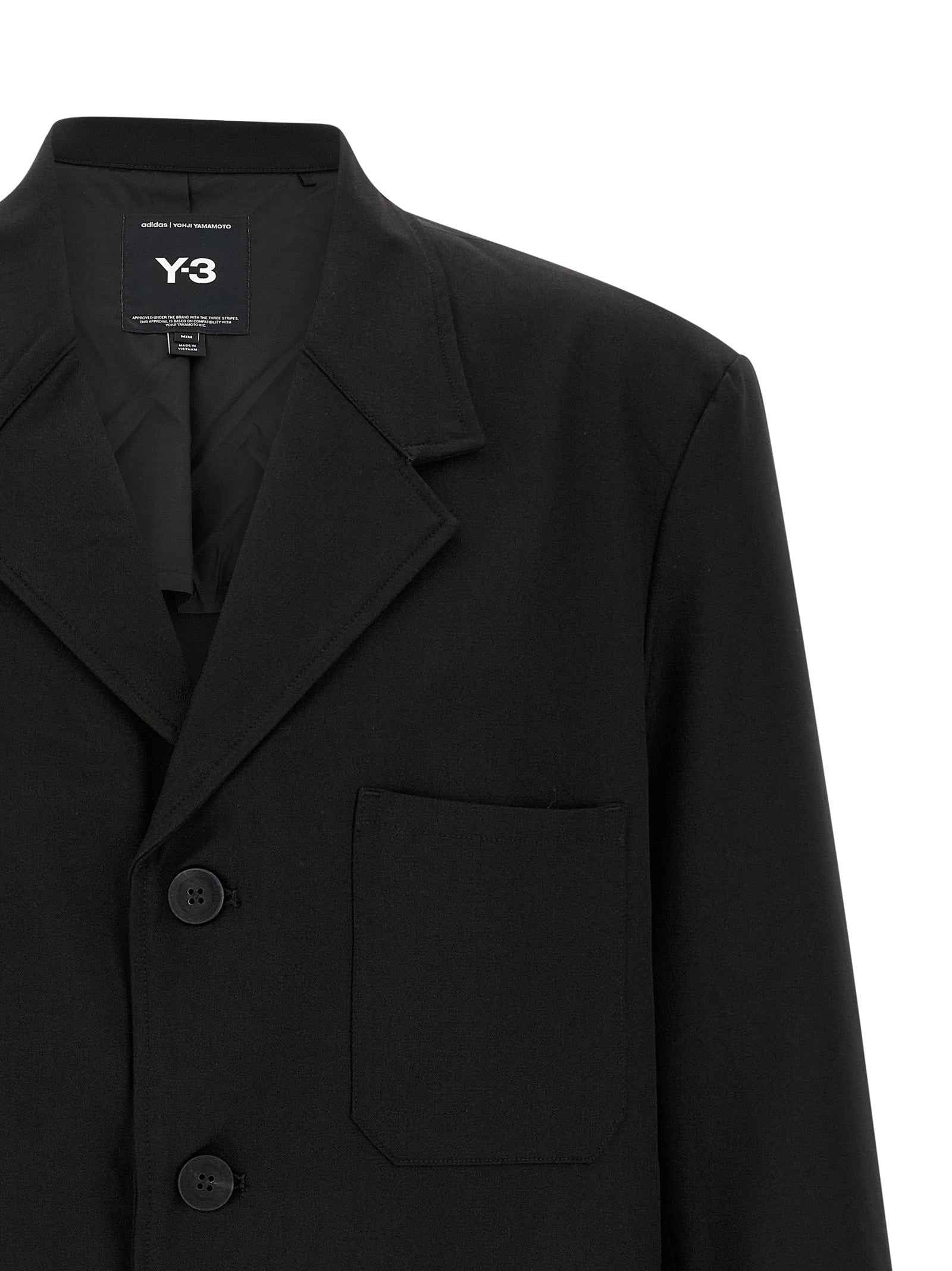 Black Wool Full-Length Jacket