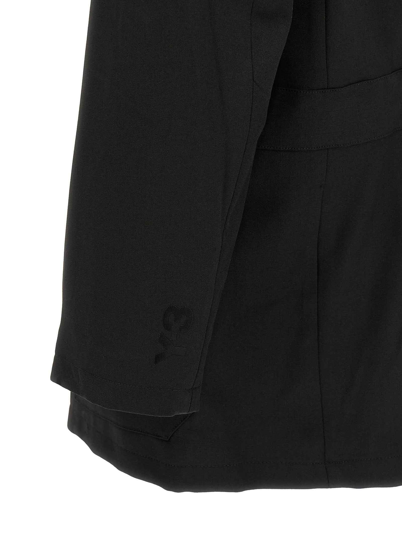 Black Wool Full-Length Jacket