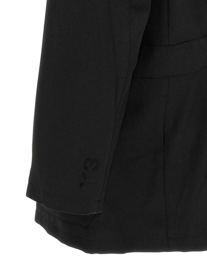 Black Wool Full-Length Jacket