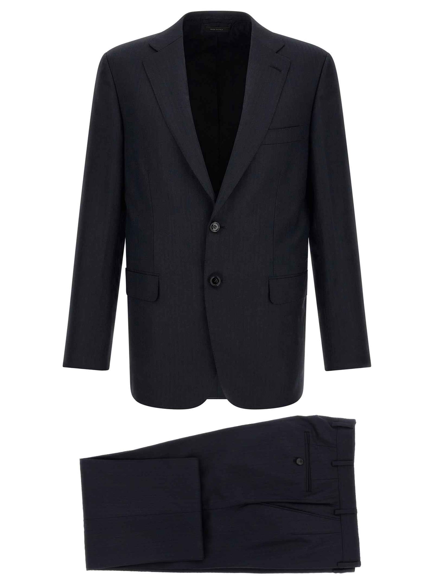 Blue Wool Two-Piece Suit